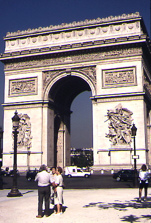 The Arc de Triomphe in Paris. - Click to read about this site.