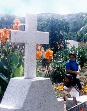 photo at the cemetery